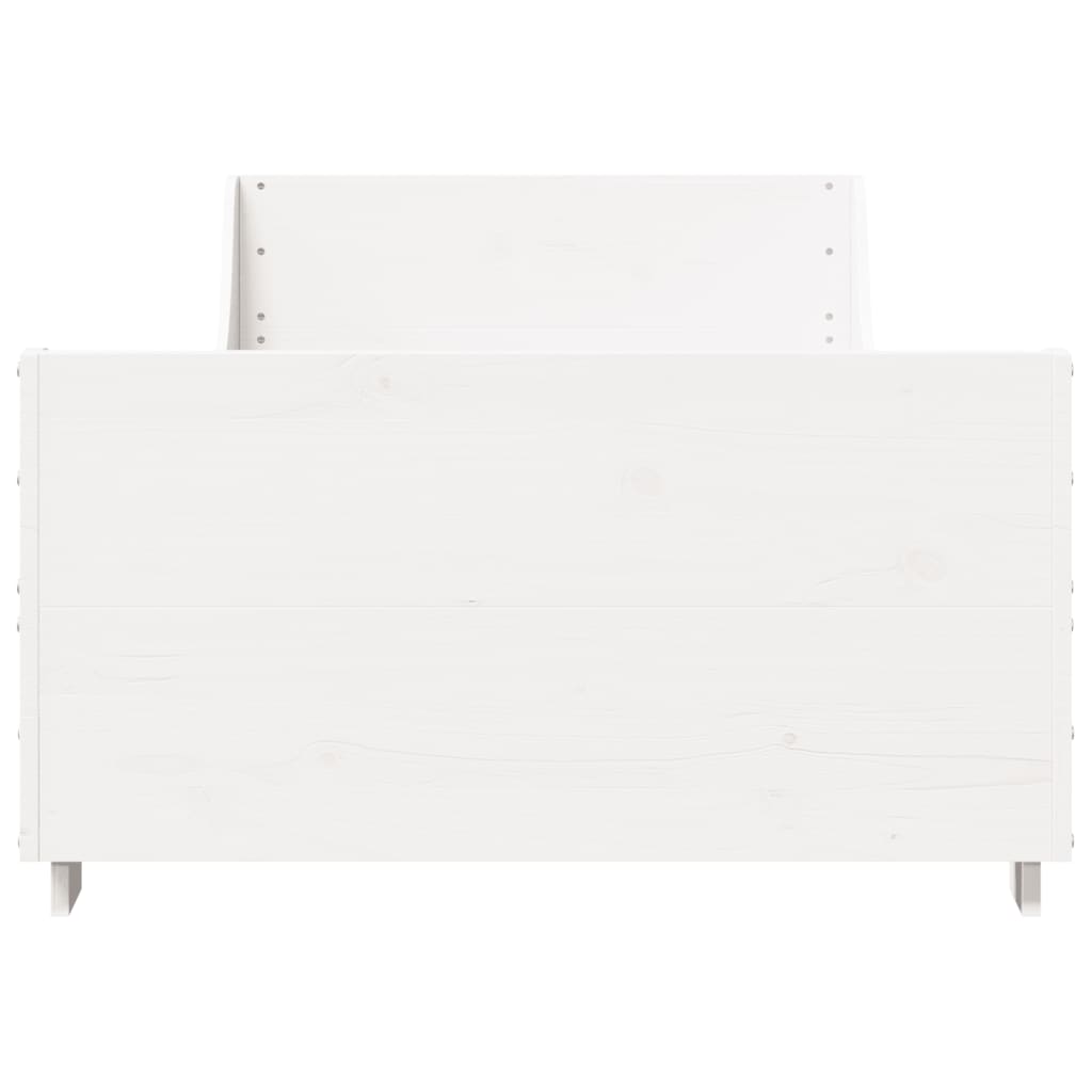 vidaXL Bedframe zonder matras massief grenenhout wit 90x200 cm, foto 4