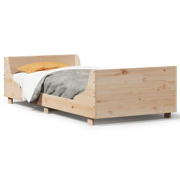 vidaXL voodiraam ilma madratsita, 75 x 190 cm, m&auml;nnipuit