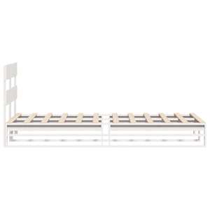Postel bez matrace bílá 75 x 190 cm masivní borovice - obrázek 7