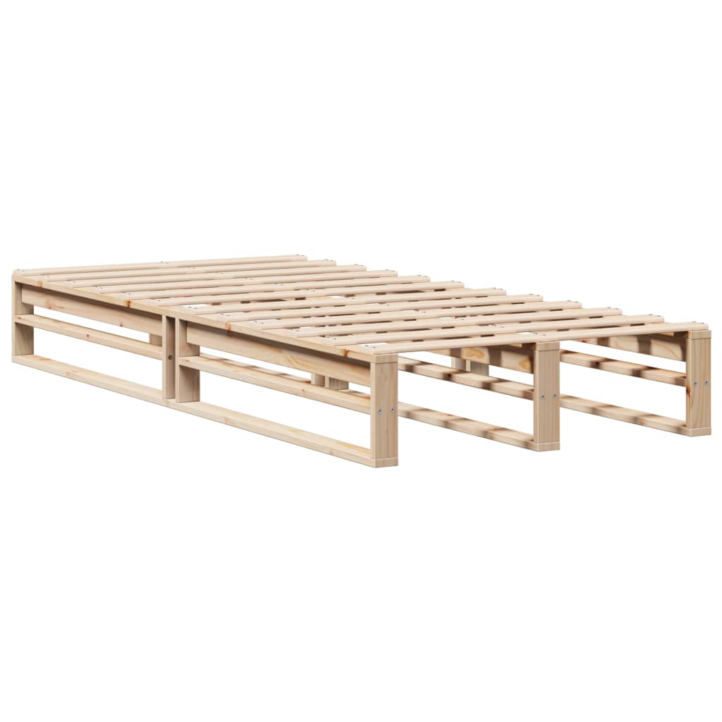 vidaXL Sängynrunko ilman patjaa 100x200 cm täysi mänty