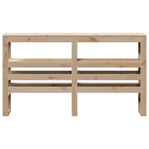 vidaXL T&ecirc;te de lit avec &eacute;tag&egrave;res 150 cm bois massif de pin