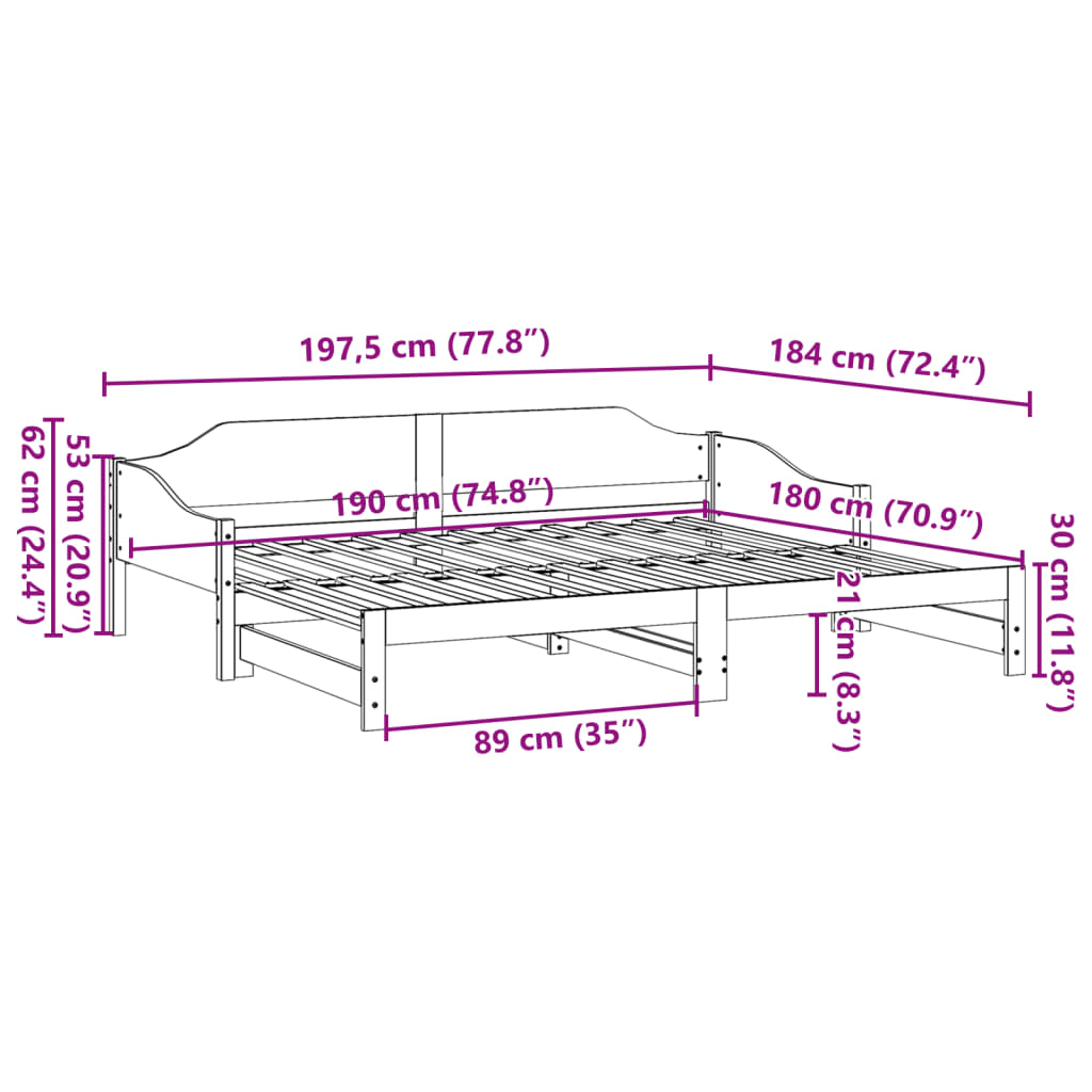 Naturfarvet / 90 x 190 cm - Billede 13