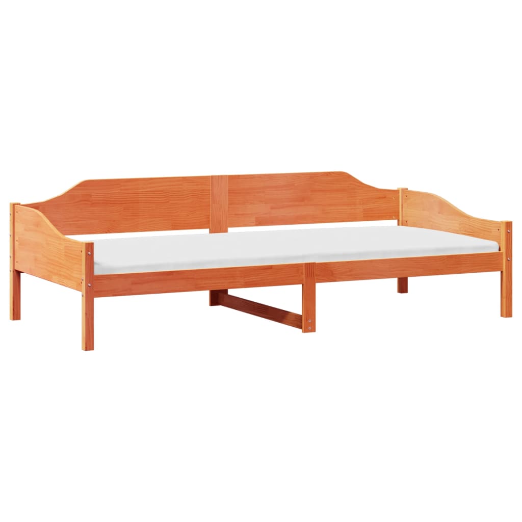 vidaXL Bedframe zonder matras massief grenenhout wasbruin 80x200 cm afbeelding