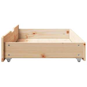 Zásuvky pod postel s kolečky 2 ks 95x55x17 cm masivní borovice - obrázek 5