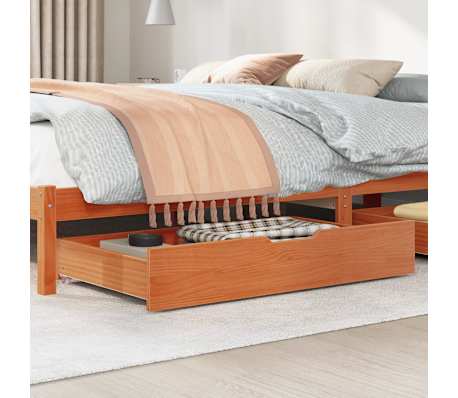 vidaXL S&auml;ngyn alavetolaatikot 2 kpl vahanrusk. 90x55x17 cm t&auml;ysi m&auml;nty