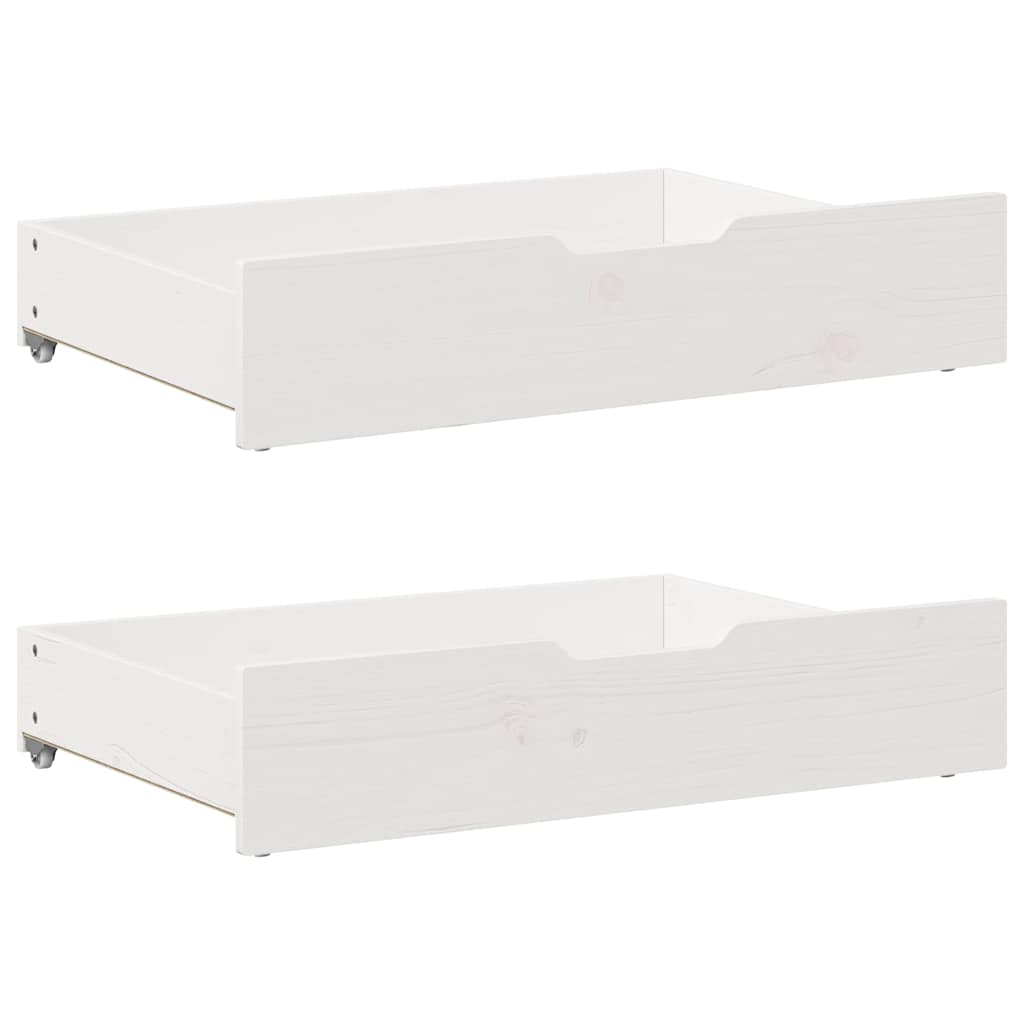 vidaXL Zásuvky pod postel 2 ks bílé 85 x 55 x 17 cm masivní borovice