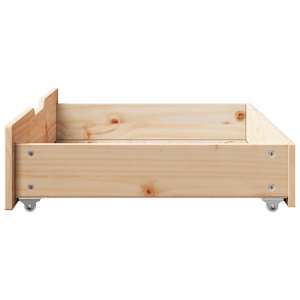 Zásuvky pod postel s kolečky 2 ks 80x55x17 cm masivní borovice - obrázek 5