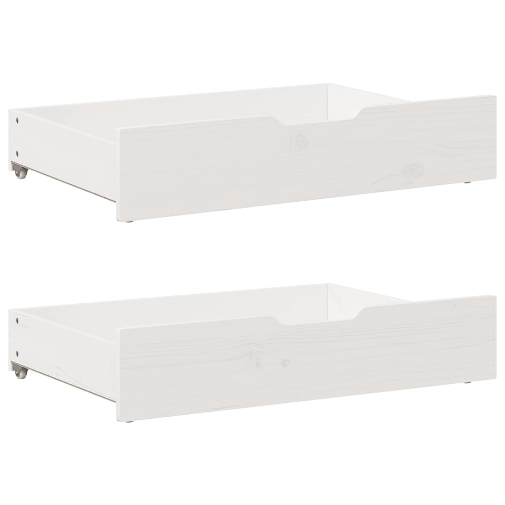 vidaXL Zásuvky pod postel 2 ks bílé 80 x 55 x 17 cm masivní borovice