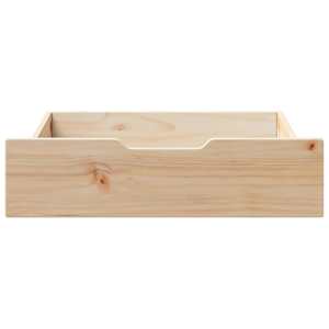 Zásuvky pod postel s kolečky 2 ks 65x55x17 cm masivní borovice - obrázek 3