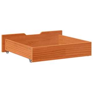 Zásuvky pod postel 2 ks voskově hnědé 65x55x17cm masiv borovice - obrázek 6