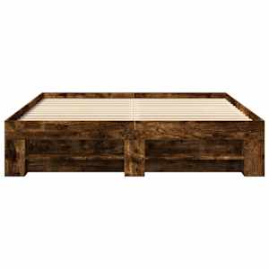 Rám postele bez matrace kouřový dub 160x200cm kompozitní dřevo - obrázek 5