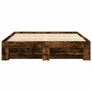 Rám postele bez matrace kouřový dub 150x200 cm kompozitní dřevo - obrázek 5