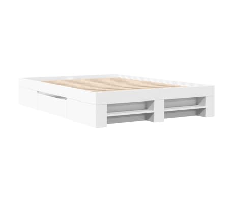 vidaXL Bedframe bewerkt hout wit 140x200 cm