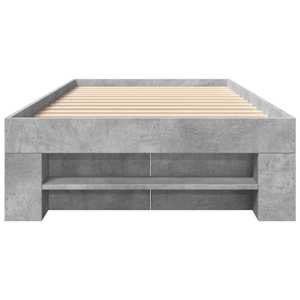 Rám postele betonově šedý 100 x 200 cm kompozitní dřevo - obrázek 5
