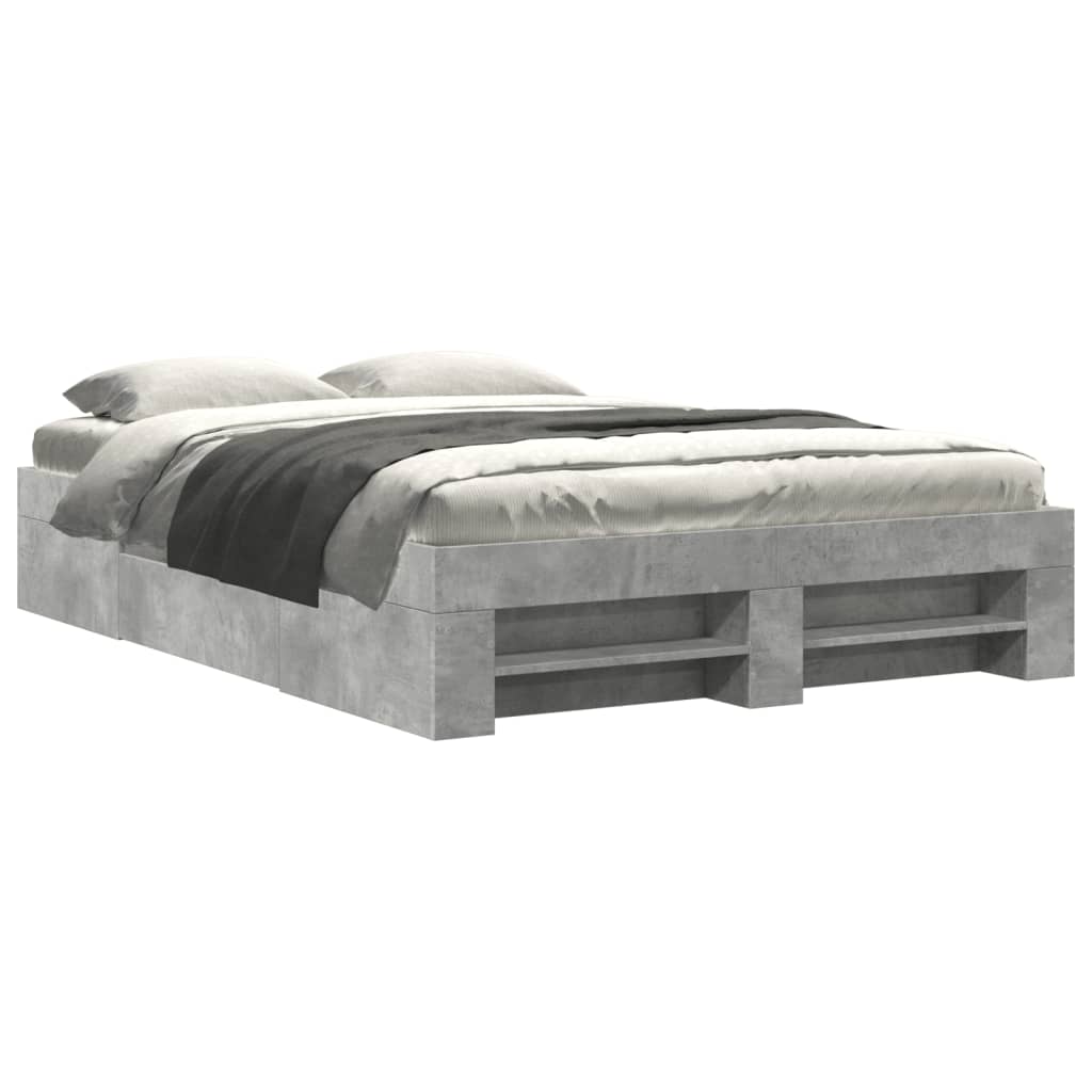 vidaXL Rám postele betonově šedý 140 x 190 cm kompozitní dřevo