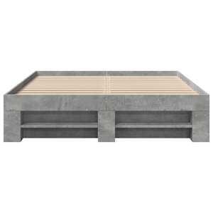 Rám postele betonově šedý 140 x 190 cm kompozitní dřevo - obrázek 5