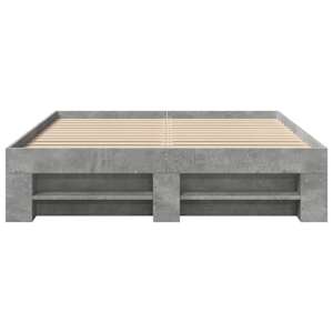 Rám postele betonově šedý 135 x 190 cm kompozitní dřevo - obrázek 5
