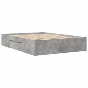 Rám postele betonově šedý 120 x 190 cm kompozitní dřevo - obrázek 7