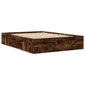 Rám postele bez matrace kouřový dub 120x190 cm kompozitní dřevo - obrázek 7