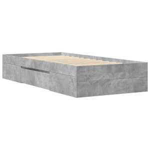 Rám postele betonově šedý 90 x 190 cm kompozitní dřevo - obrázek 7