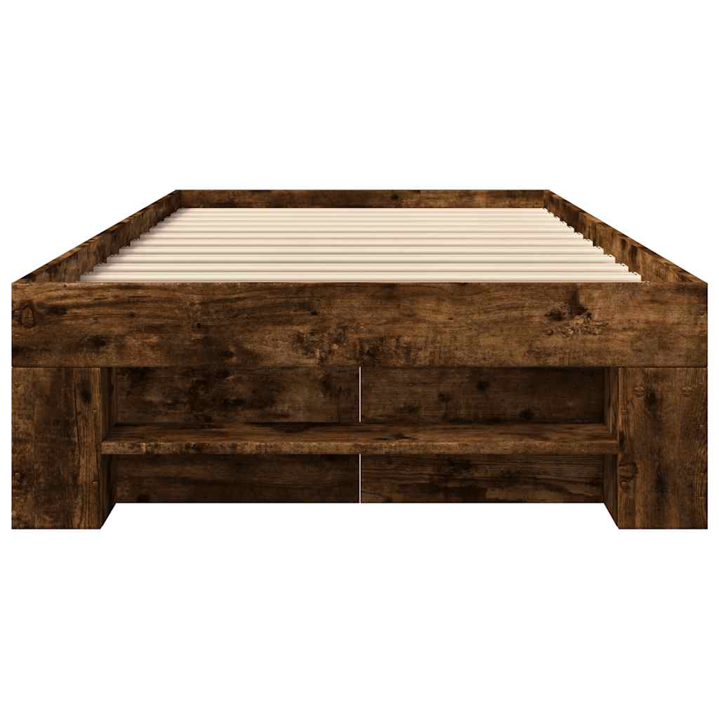 vidaXL Bedframe zonder matras hout gerookt eikenkleurig 90x190 cm, foto 4