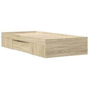 Rám postele bez matrace dub sonoma 75 x 190 cm kompozitní dřevo - obrázek 7