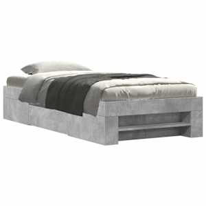 Rám postele betonově šedý 75 x 190 cm kompozitní dřevo - obrázek 2