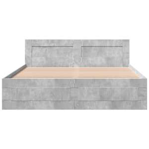 Rám postele s čelem betonově šedý 160 x 200 cm kompozitní dřevo - obrázek 5