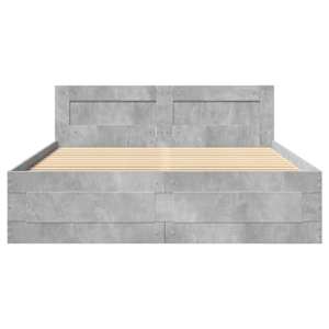 Rám postele s čelem betonově šedý 140 x 200 cm kompozitní dřevo - obrázek 5
