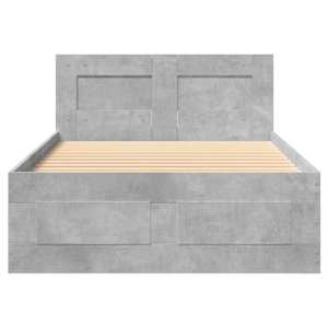 Rám postele s čelem betonově šedý 100 x 200 cm kompozitní dřevo - obrázek 5