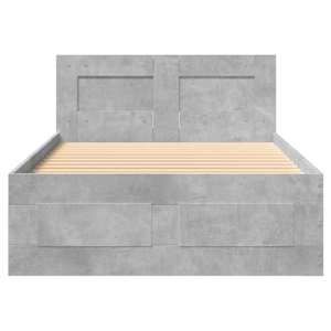 Rám postele s čelem betonově šedý 90 x 200 cm kompozitní dřevo - obrázek 5