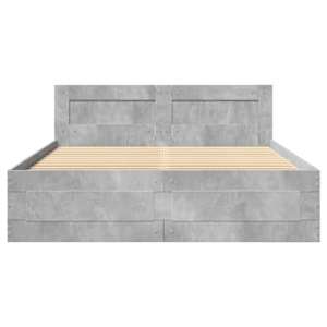 Rám postele s čelem betonově šedý 120 x 190 cm kompozitní dřevo - obrázek 5