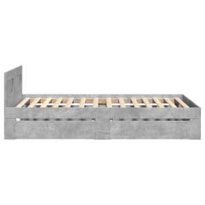 Rám postele s čelem betonově šedý 75 x 190 cm kompozitní dřevo - obrázek 6