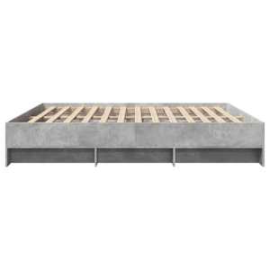 Rám postele betonově šedý 200 x 200 cm kompozitní dřevo - obrázek 6