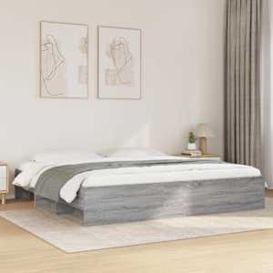 Rám postele bez matrace Grey Sonoma 180x200cm kompozitní dřevo - obrázek 1
