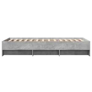 Rám postele betonově šedý 100 x 200 cm kompozitní dřevo - obrázek 6