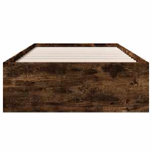 Rám postele bez matrace kouřový dub 100x200 cm kompozitní dřevo - obrázek 5