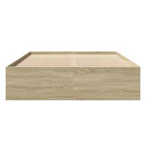 Rám postele bez matrace dub sonoma 140x190 cm kompozitní dřevo - obrázek 5
