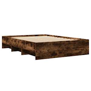 Rám postele bez matrace kouřový dub 140x190 cm kompozitní dřevo - obrázek 4