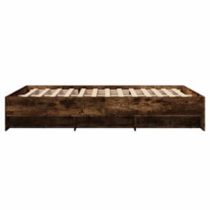 Rám postele bez matrace kouřový dub 140x190 cm kompozitní dřevo - obrázek 6