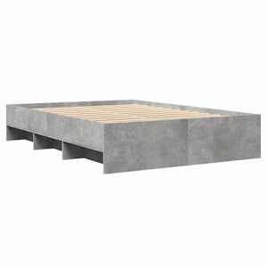 Rám postele betonově šedý 135 x 190 cm kompozitní dřevo - obrázek 7