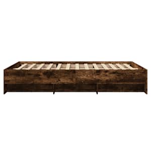 Rám postele bez matrace kouřový dub 120x190 cm kompozitní dřevo - obrázek 6