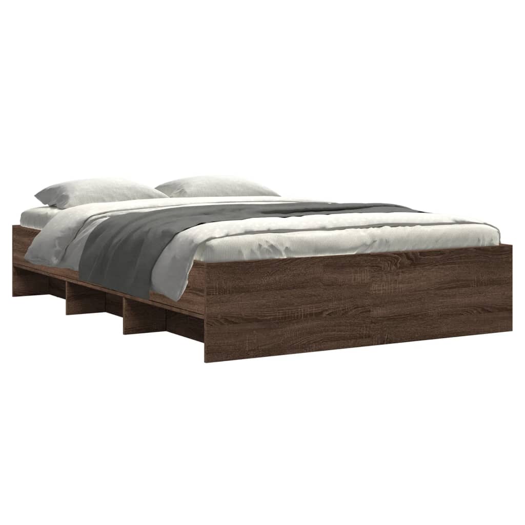 vidaXL Bedframe zonder matras bewerkt hout bruin eikenkleur 120x190 cm afbeelding