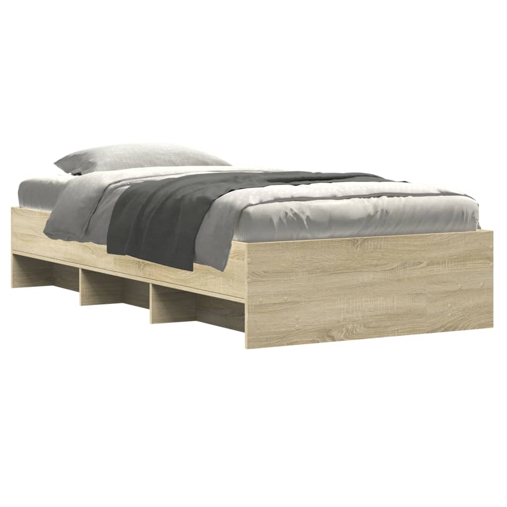 vidaXL Bedframe zonder matras hout sonoma eikenkleurig 90x190 cm afbeelding