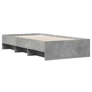 Rám postele betonově šedý 90 x 190 cm kompozitní dřevo - obrázek 4