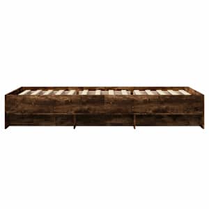 Rám postele bez matrace kouřový dub 90x190 cm kompozitní dřevo - obrázek 6
