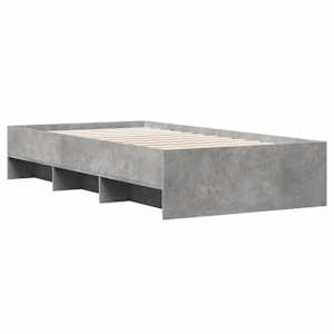 Rám postele betonově šedý 75 x 190 cm kompozitní dřevo - obrázek 4