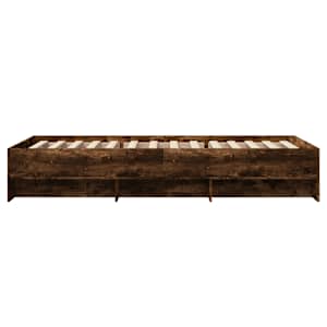 Rám postele bez matrace kouřový dub 75x190 cm kompozitní dřevo - obrázek 6