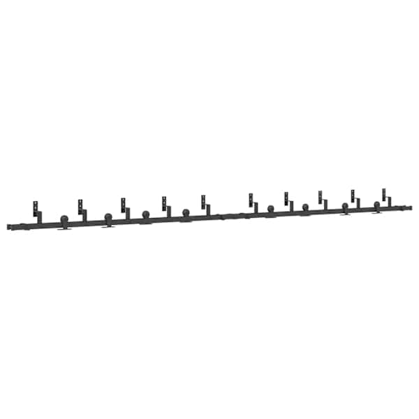 vidaXL liugukse tarvikute komplekt 427 cm terasest, must