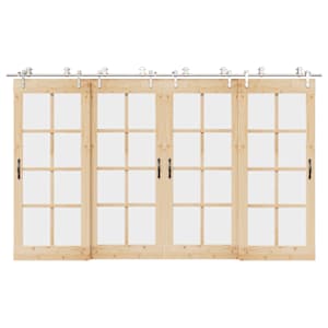 Oprema za drsna vrata 366 cm nerjaveče jeklo srebrne barve